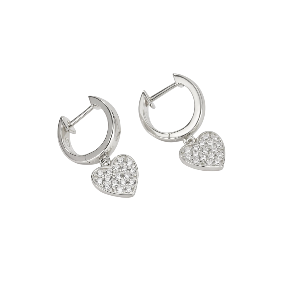 PENDIENTES MABINA PLATA CORAZÓN - 563252