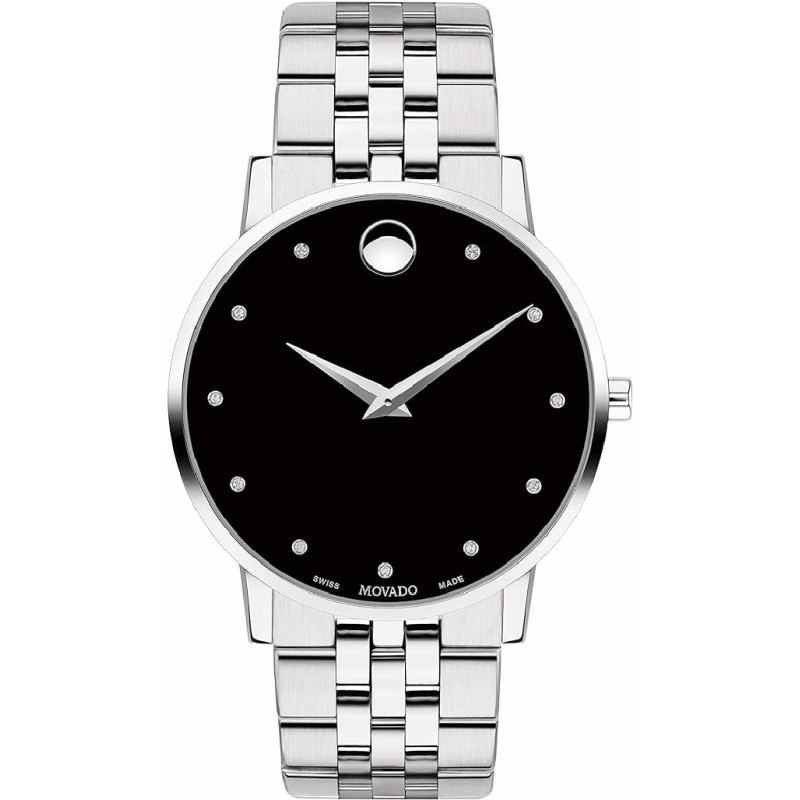 RELOJ MOVADO 2 AGUJAS AC 40MM ESF NEGRA - 0607201