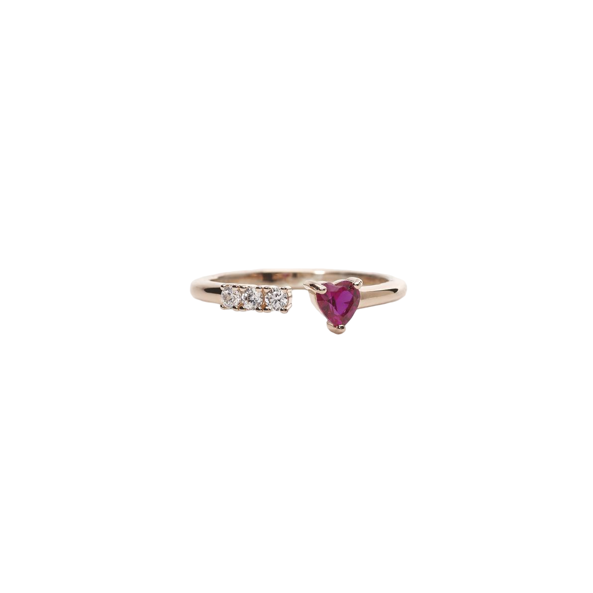 Anillo Mabina Rosé Abierto Corazón  - 523248