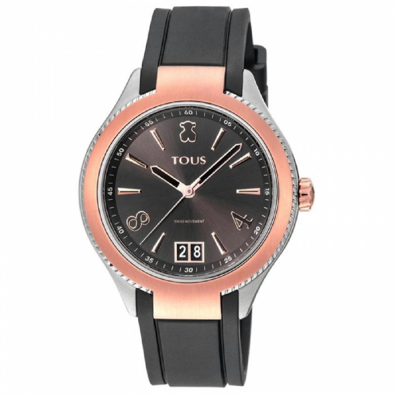 RELOJ TOUS CORREA  NEGRA ESF ROSÉ - 900350300