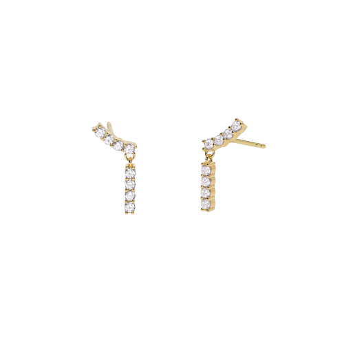 PENDIENTES MABINA PLATA DORADOS - 563566